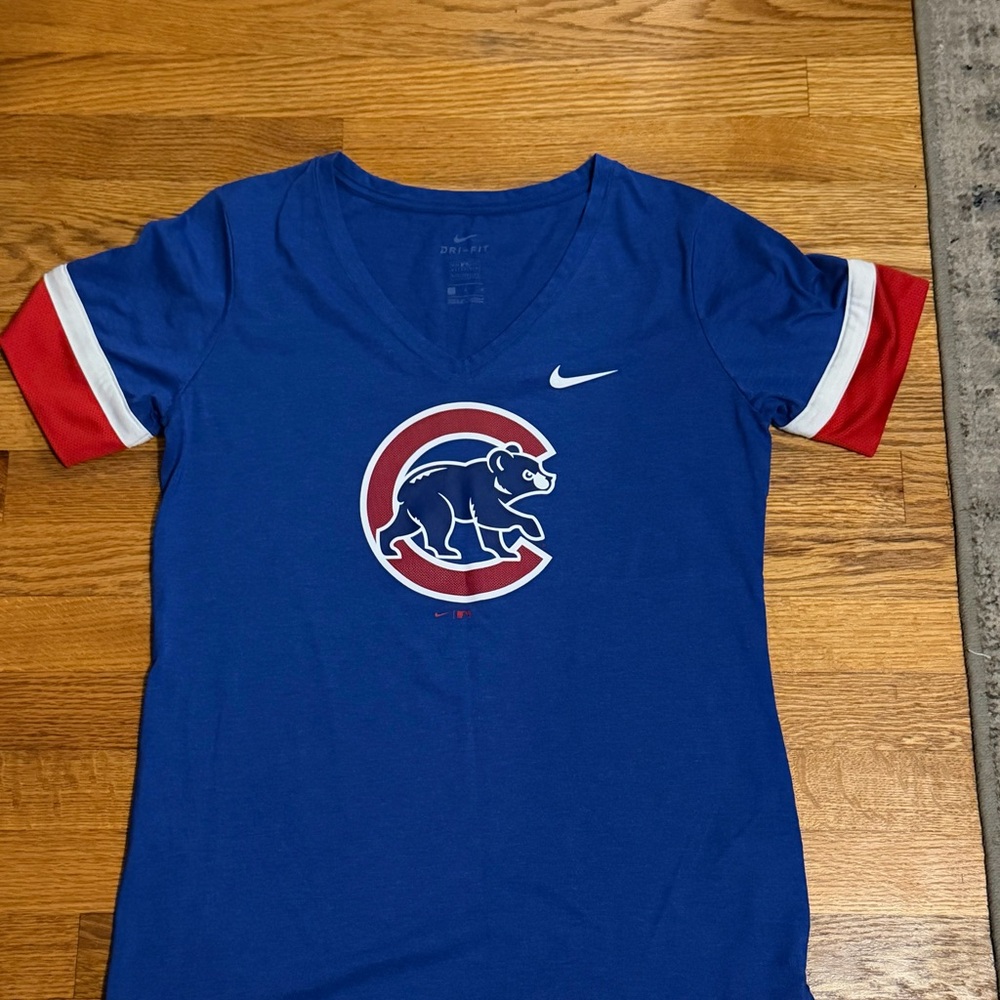 Nike Blue and Red Short Sleeve Tee
